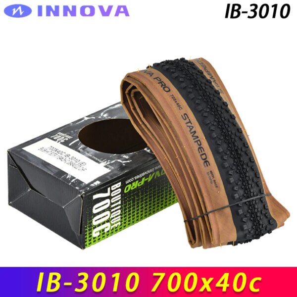 INNOVA IB-3010 neumático plegable de 29 pulgadas 700x40C con borde negro y marrón para bicicleta de montaña, carretera, grava, XC, piezas de ciclismo todoterreno