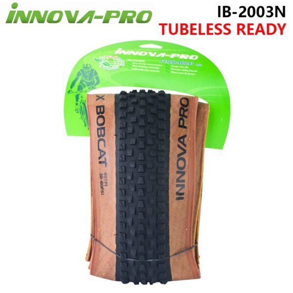 INNOVA-PRO X BOBCAT 29x2,10 bicicleta TLR neumático listo sin cámara ultraligero 550g 60TPI antideslizante borde marrón MTB neumáticos de bicicleta de montaña