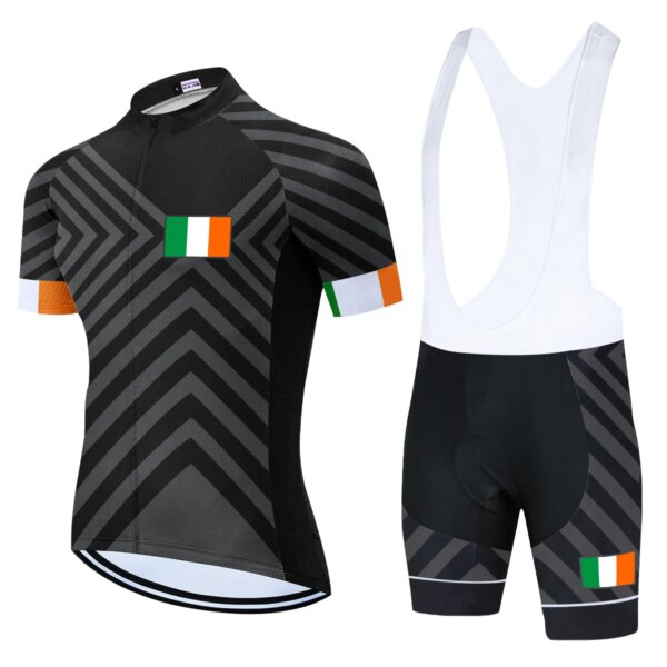 Conjunto de Jersey de Ciclismo del equipo nacional de Irlanda, Jersey de bicicleta, ropa para hombre, pantalones cortos con pechera para bicicleta, ropa de Ciclismo Masculino