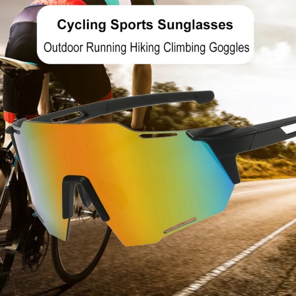 JSJM-Gafas de sol para ciclismo para hombre, anteojos para deportes al aire libre, resistentes al viento y al polvo, para ciclismo de montaña o de carretera, con protección UV400