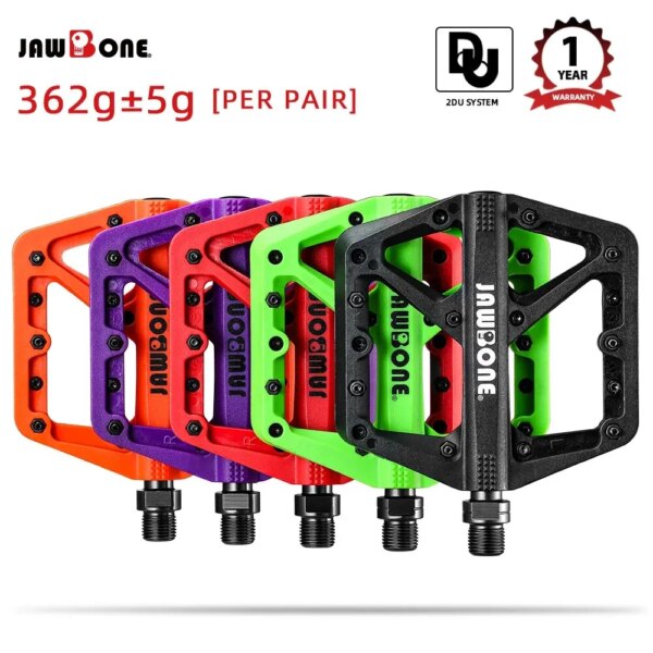 Jawbone-pedales planos para bicicleta de montaña, pedales de plataforma de fibra de nailon para bicicleta de montaña, BMX, MTB, piezas de bicicleta