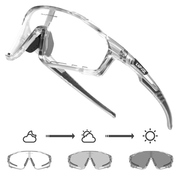 KAPVOE, gafas fotocromáticas para ciclismo para hombre, gafas de sol con acabado para bicicleta MTB, gafas para bicicleta al aire libre UV400, gafas para mujer para carretera