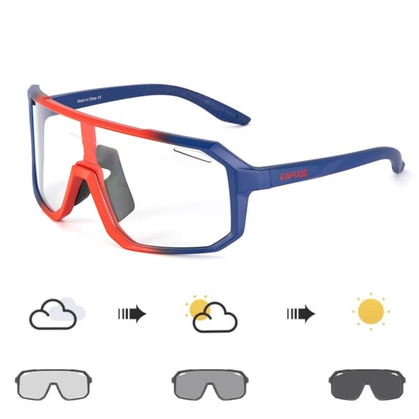 KAPVOE, gafas de sol fotocromáticas, gafas de ciclismo de carretera para hombres y mujeres, gafas polarizadas para correr al aire libre, gafas para bicicleta de montaña