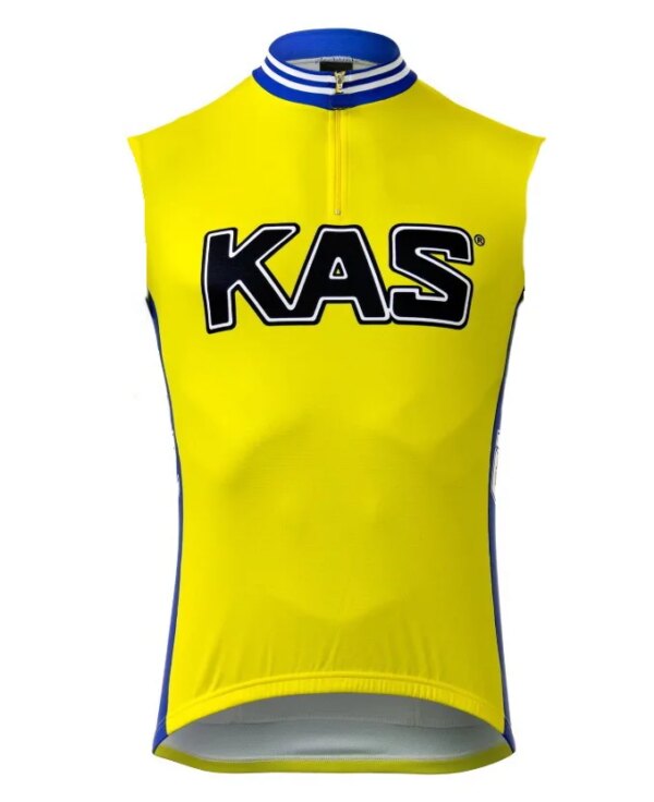 KAS TEAM Retro chaleco de Ciclismo a prueba de viento transpirable sin mangas MTB Ropa Ciclismo maillot chaleco