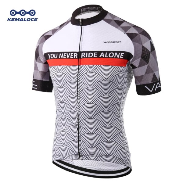 KEMALOCE-Camiseta de ciclismo profesional para hombre, camiseta reflectante de carrera en carretera, color gris, con cremallera oculta, respetuosa con el medio ambiente, 2022