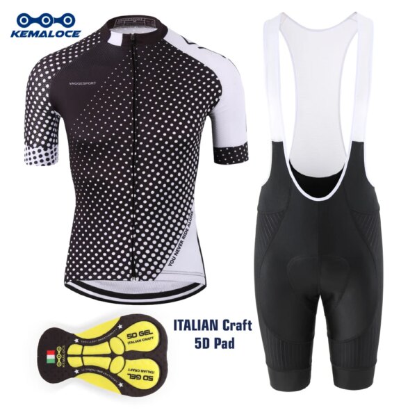 KEMALOCE, venta al por mayor, ropa de ciclismo profesional de media manga, conjunto de pechera de ciclismo de alto rendimiento, la mejor ropa de bicicleta con impresión por sublimación completa