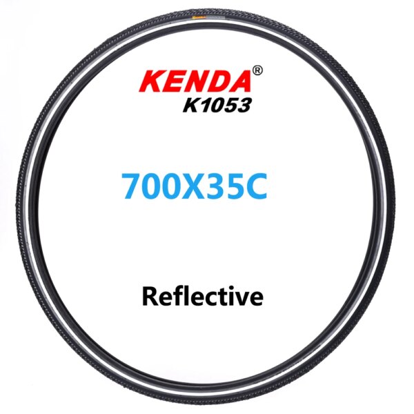 KENDA K1053 700X35C 700C 28 pulgadas neumáticos reflectantes para Bicicleta de carretera neumáticos de Bicicleta ordinarios pneu 28x1 5/8 3/8 MTB Bicicleta