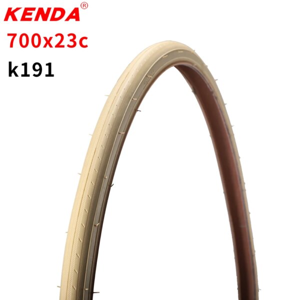 KENDA K191 neumáticos de bicicleta 700C 700 * 23C neumáticos amarillos claros piñón fijo neumático de bicicleta de carretera 700 23C 110 PSI ultraligero 405g