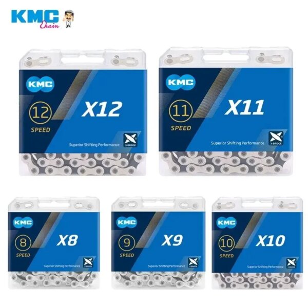 Cadena de bicicleta KMC X8 X9 X10 X11 X12 cadenas de bicicleta MTB 8 ​​9 10 11 12 velocidades bicicleta de carretera bicicleta de montaña actual para bicicletas Shimano parte