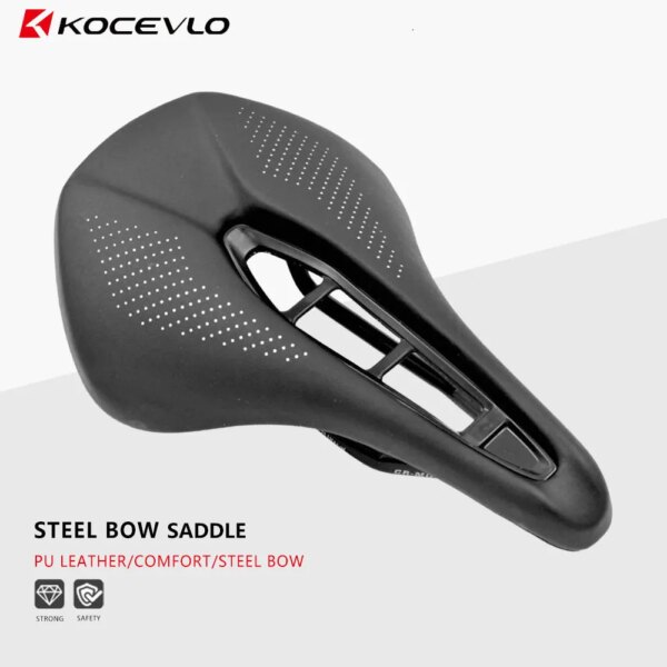 KOCEVLO-sillín de bicicleta de 155MM, sillines de bicicleta de montaña y carretera, sillín de carreras, cojín de asiento suave de PU, piezas de repuesto para bicicleta de 270x155mm