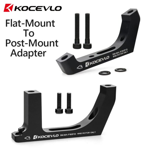 KOCEVLO SM-MA-F160P/D R160P/D Adaptador de pinza de montaje plano a montaje posterior para freno de disco de carretera de rotor de 160 mm FM a PM