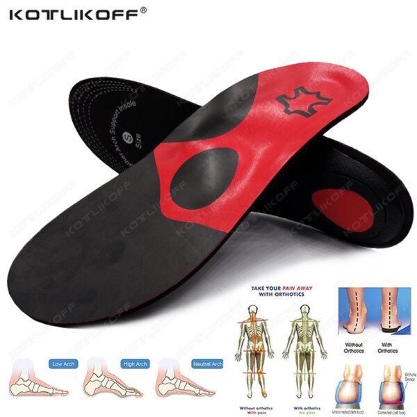 Plantillas KOTLIKOFF para zapatos pies planos soporte de arco alto plantillas de trabajo ortopédicas suela de zapatos para fascitis Plantar Valgus almohadilla de zapato