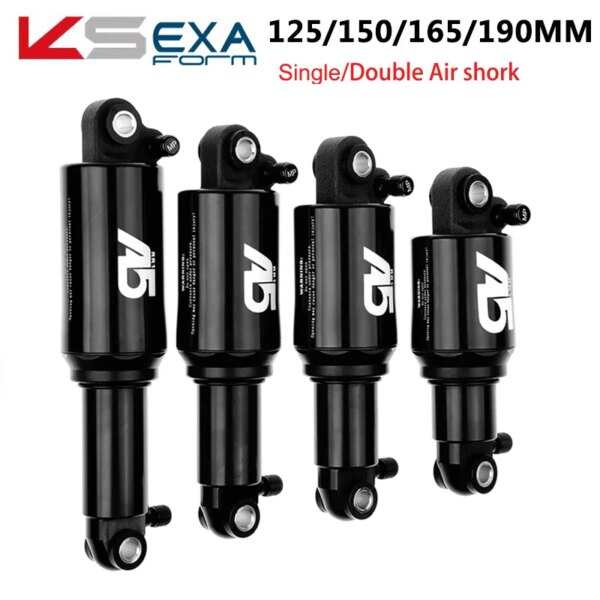 Amortiguadores traseros para bicicleta de montaña KS EXA Form A5, 125/150/165/190mm, cámara de aire simple o doble, amortiguador trasero para bicicleta de montaña