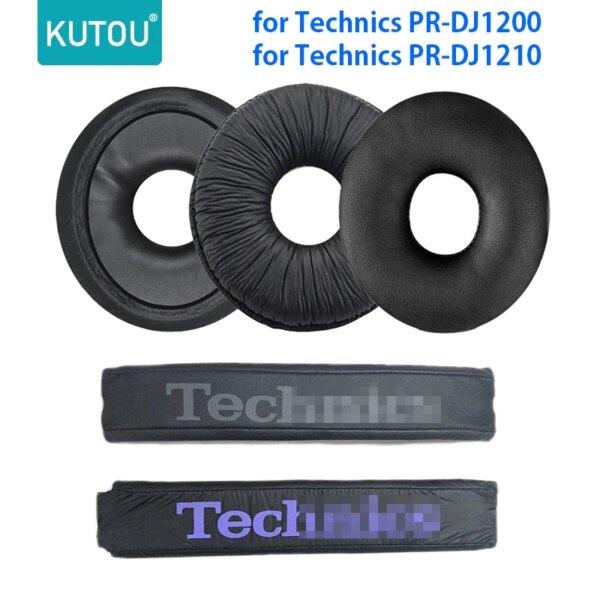 KUTOU-almohadillas de repuesto para auriculares Technics PR-DJ1200 DJ1200 DJ1210, cubierta de Almohadillas para oreja de espuma, diadema