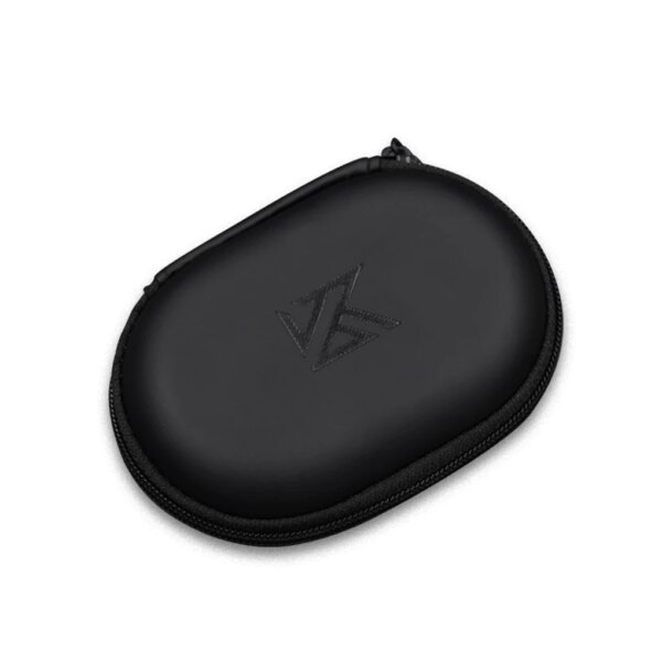 KZ-estuche para auriculares de piel sintética, caja de almacenamiento con forma ovalada, organizador de viaje a prueba de polvo, soporte pequeño con cremallera