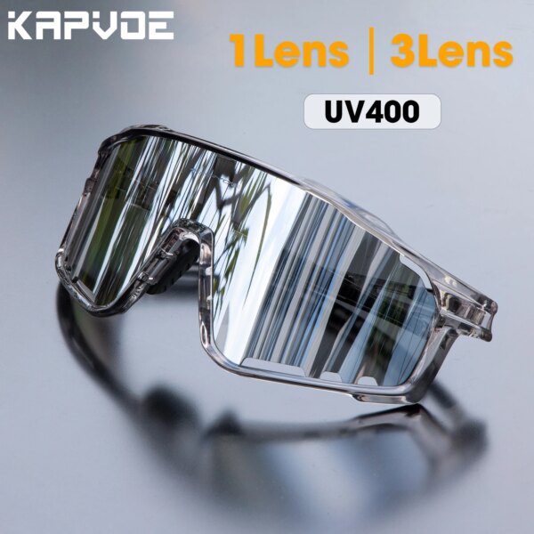 Kapvoe-gafas de sol polarizadas para ciclismo para hombre y mujer, lentes de sol polarizadas con protección UV400 para bicicleta de carreras, carretera y montaña, para deportes al aire libre