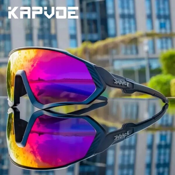 Kapvoe gafas de sol polarizadas para ciclismo para hombre y mujer, gafas para ciclismo, gafas para bicicleta de montaña y carretera, gafas deportivas para pescar