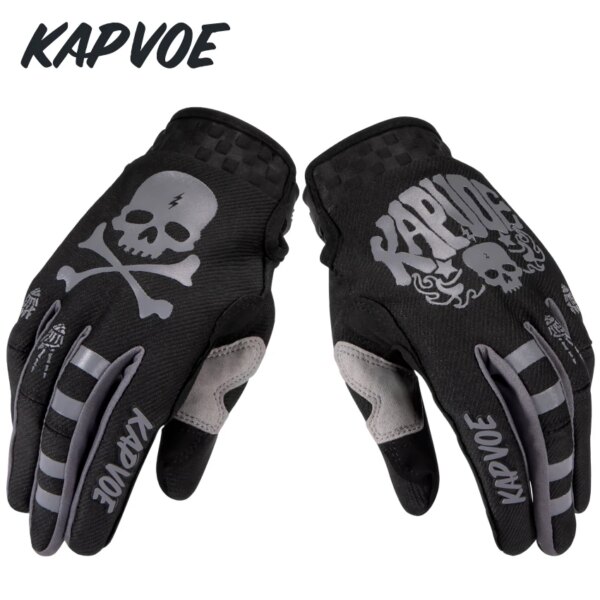 Kapvoe-guantes de ciclismo con dedos completos, guantes deportivos con pantalla táctil, para Motocross, esquí, MTB, transpirables, para motocicleta y bicicleta