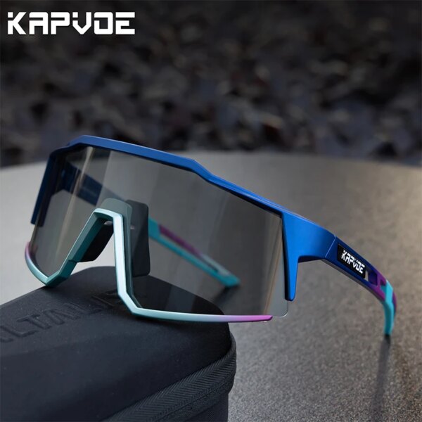 Kapvoe, gafas fotocromáticas para ciclismo, deportes al aire libre, gafas para hombre y mujer, gafas de protección de conducción para bicicleta de montaña