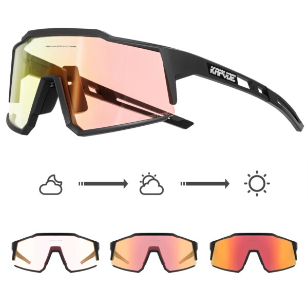 Kapvoe, gafas fotocromáticas para ciclismo UV400 MTB, gafas de sol transparentes para bicicleta de montaña, gafas de sol de transición para bicicleta para hombres y mujeres, gafas deportivas