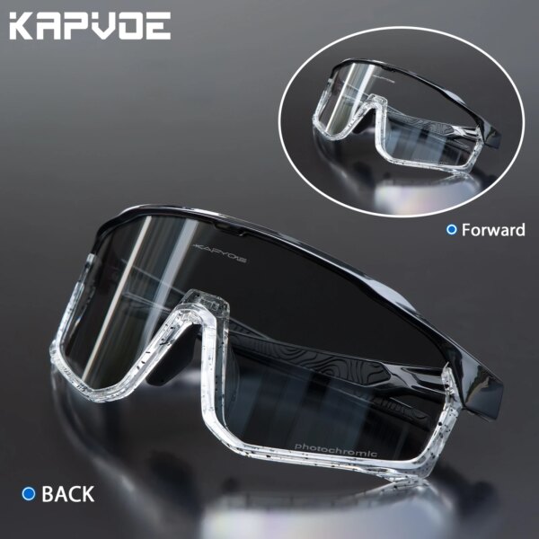 Kapvoe, gafas de sol fotocromáticas para ciclismo, gafas para ciclismo UV400, gafas para bicicleta MTB, gafas de sol para bicicleta, gafas para exteriores, gafas deportivas