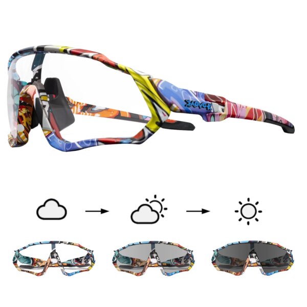 Kapvoe gafas de sol fotocromáticas para ciclismo hombres mujeres carretera Mtb bicicleta de montaña gafas de ciclismo gafas deportivas para correr