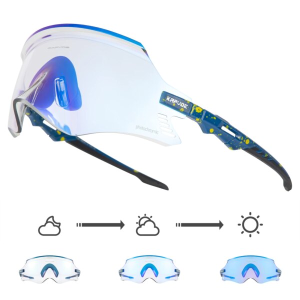 Kapvoe, gafas de sol fotocromáticas para ciclismo UV400, gafas para ciclismo, gafas para exteriores, gafas deportivas para bicicleta, gafas MTB