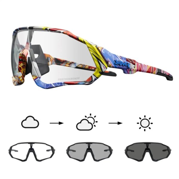 Kapvoe, gafas fotocromáticas para deportes de Ciclismo para hombres y mujeres, gafas para Ciclismo de montaña y carretera, gafas de sol para Ciclismo