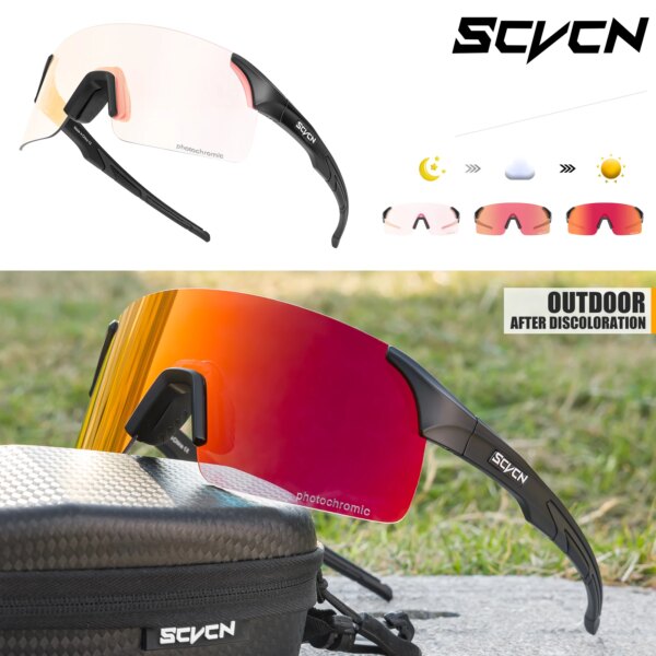 Kapvoe-RED Gafas de sol fotocromáticas para ciclismo, gafas azules para deportes al aire libre, gafas de pesca para hombre MTB, gafas para bicicleta