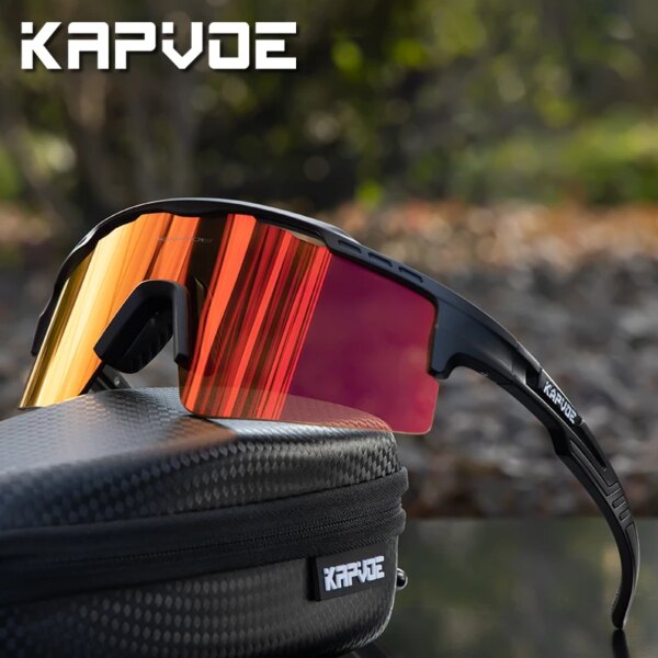 Kapvoe, gafas de sol deportivas para hombre y mujer, gafas polarizadas para ciclismo para mujer, gafas para exteriores para bicicleta de montaña o de carretera