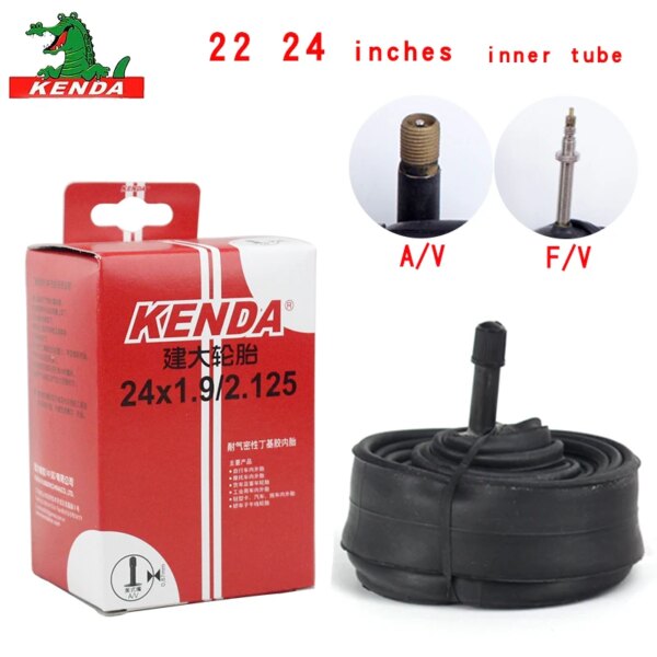 Kenda-tubo interior de bicicleta, 22 pulgadas, 24x1-3/8, 1,25, 1,5, 1,75, 1,9, AV FV BMX, neumático de bicicleta plegable, piezas de tubo de goma para ciclismo