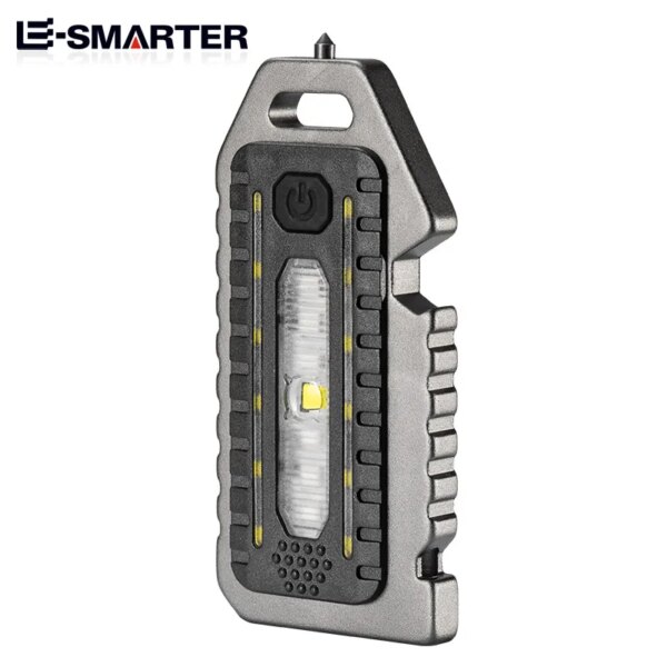 Llavero Linternas Mini Luz LED Silbato de autodefensa Multifuncional Portátil Recargable 10W Batería incorporada para exteriores