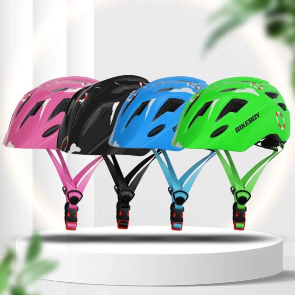 Casco de ciclismo para niños, casco de bicicleta ajustable, casco de Scooter transpirable con luces traseras para monopatín, bicicleta de equilibrio