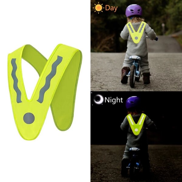 Chaleco reflectante de seguridad para niños, chaleco de alta visibilidad para niños, correas reflectantes ajustables para ciclismo, correr, esquiar