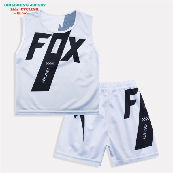 Equipo deportivo para niños Raudax Fox, camisetas para descensos, camisetas sin mangas para bicicleta de montaña, camiseta para motocicleta todoterreno, ropa deportiva para Motocross