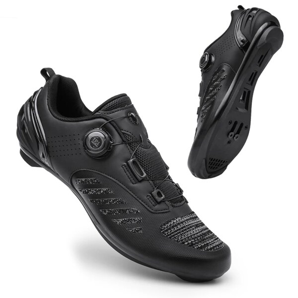 Zapatillas de ciclismo de punto para hombre y mujer, zapatos deportivos con autosujeción para MTB, zapatos de ciclismo todoterreno, zapatos para bicicleta de montaña, zapatos planos de carreras