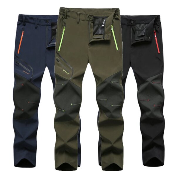 L-6XL Camping escalada pesca Trekking senderismo hombres verano secado rápido impermeable pantalones transpirables pantalones deportivos