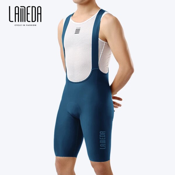 LAMEDA-pantalones cortos de ciclismo para hombre, pantalones con almohadilla de esponja 5D, Baberos transpirables, accesorios profesionales para bicicleta de montaña y carretera, novedad de 2022