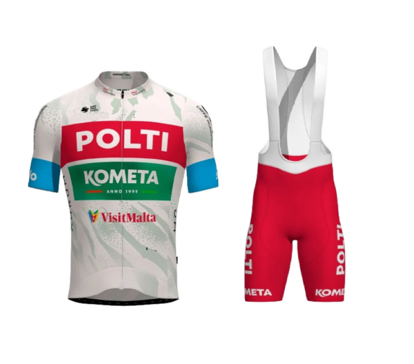 CORTE LÁSER 2024 POLTI KOMETA EQUIPO JERSEY DE CICLISMO DE MANGA CORTA ROPA DE CICLISMO DE VERANO ROPA CICLISMO + PANTALONES CORTOS