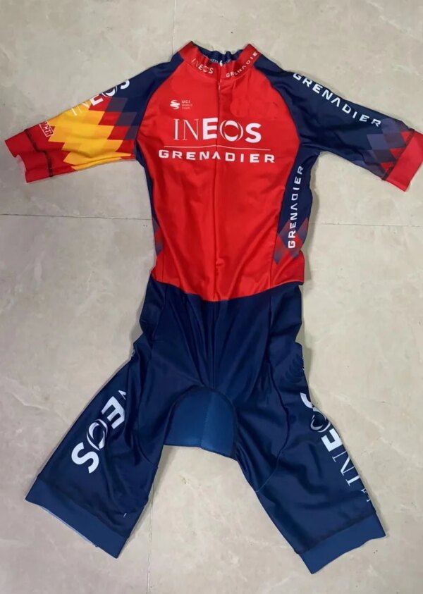 Skinsuit con corte láser 2023 INEOS Grenadier equipo mono corto Ciclismo Jersey bicicleta Ropa Maillot Ropa Ciclismo