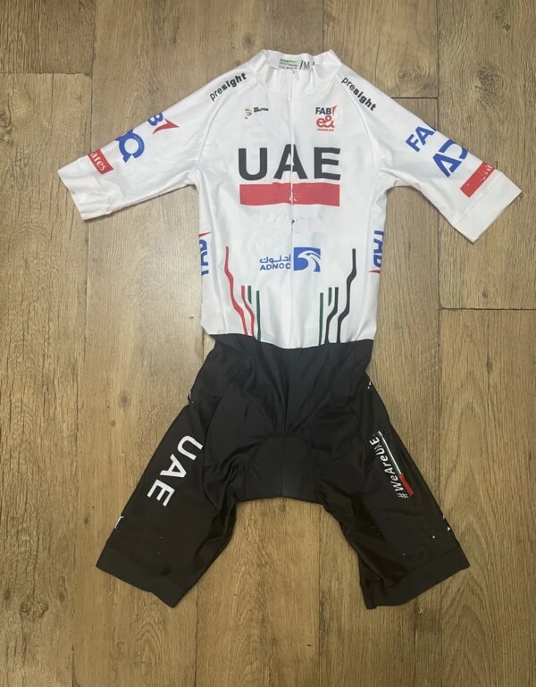 Mono con corte láser para equipo de los Emiratos Árabes Unidos, Jersey corto de Ciclismo, Ropa para bicicleta, Maillot, 2024