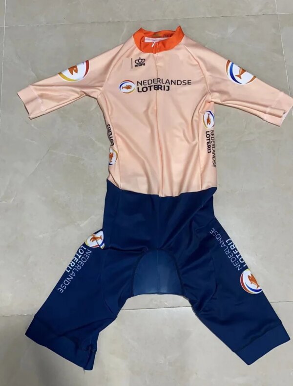 Mono con corte láser para equipo holandés de Holanda, Jersey corto de Ciclismo, Ropa para bicicleta, Maillot, Ropa de Ciclismo