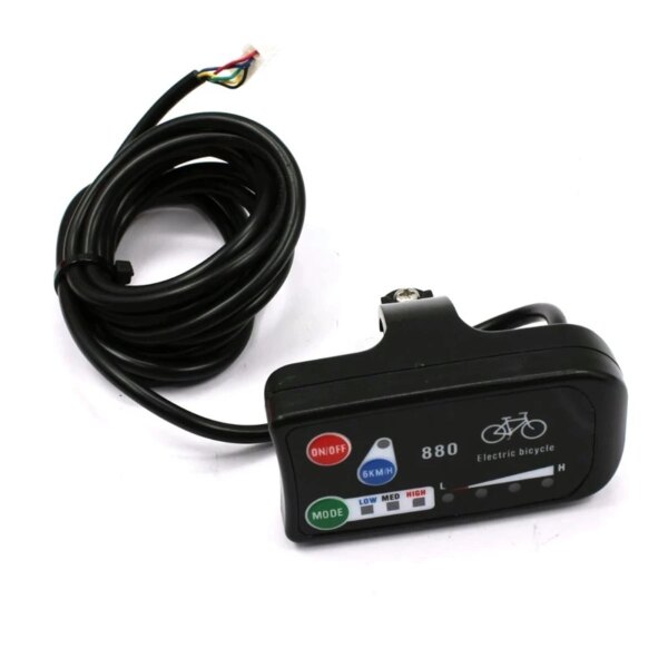 Pantalla LED 24V 36V 48V bicicleta eléctrica KT LED 880 E-Bike Panel de Control pantalla piezas de bicicleta eléctrica para controlador