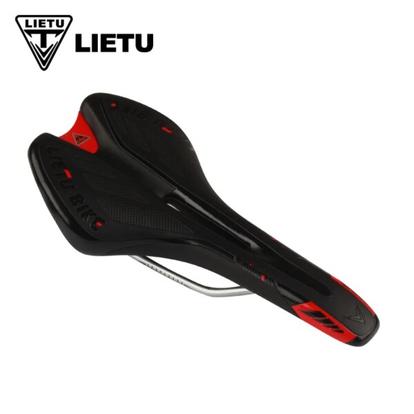 LIETU-sillín de bicicleta de cuero antideslizante, cojín para asiento, piezas de bicicleta impermeables, sillín de ciclismo de montaña y carretera