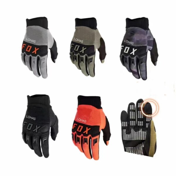 LOHASFOX DIRTPAW Guantes de dedos largos antideslizantes de silicona de cinco colores resistentes al desgaste con pantalla táctil para exteriores