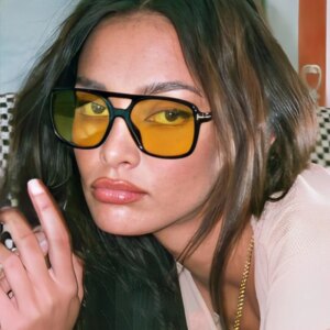 Gafas De Sol cuadradas Vintage para mujer, gafas De Sol De lujo con forma De ojo De gato, gafas De Sol clásicas De Color caramelo para ciclismo, gafas De Sol femeninas