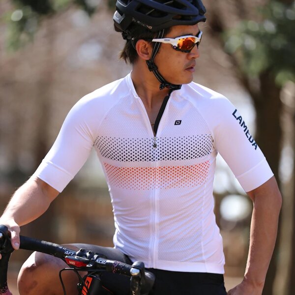 Lameda-Camiseta de ciclismo profesional para hombre y mujer, ropa transpirable de manga corta para bicicleta de montaña, ropa deportiva