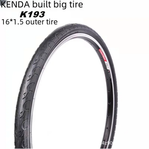 Neumático de bicicleta grande, tubo interior de bicicleta de marcha única, neumático pequeño 16*1,5, rueda de ciclismo duradera K193 para bicicletas de montaña y carretera