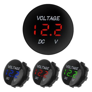 Medidor de voltaje con pantalla Led, probador DC 12V-24V, Mini voltímetro Digital Ammete para coche, motocicleta, barco