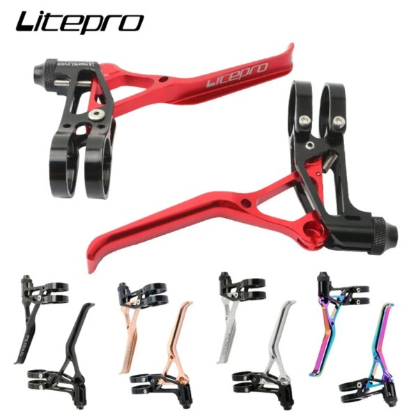 Litepro bicicleta BMX ultraligera CNC 64g palanca de freno bicicleta plegable 14/16/20 pulgadas para Brompton V palanca de freno freno de bicicleta